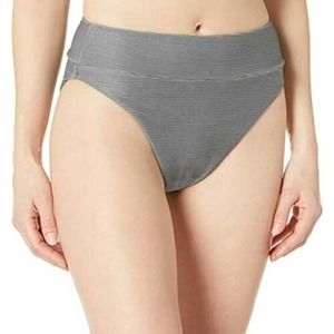 RVCA Salt Wash Gray High Rise Cheeky Bikini Bottoms Size Medium